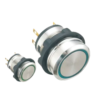 工图GK22mm金属不锈钢环形带灯按平钮启动停止SF22FM防水IP67CE认