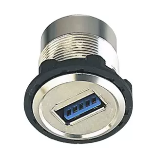 工图GK22mm安装法兰USB23.0面板式带电线延长工业用防水CE认证 - 图片 2