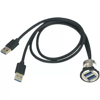 工图GK22mm安装法兰USB23.0面板式带电线延长工业用防水CE认证 - 图片 3