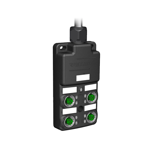 为乐电气VELLEDQ M12带线4口分线盒分配器PNP NPNM12-A3-4K4P-3.0PVC - 图片 4