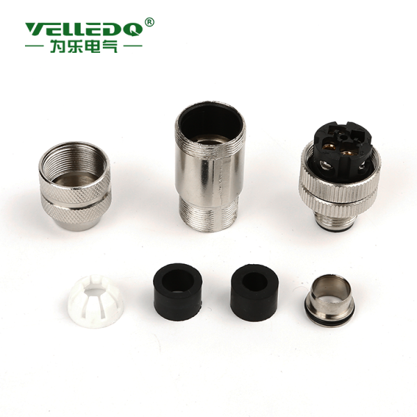 为乐电气VELLEDQ 现场安装连接器带屏蔽M12P-M04T - 图片 4