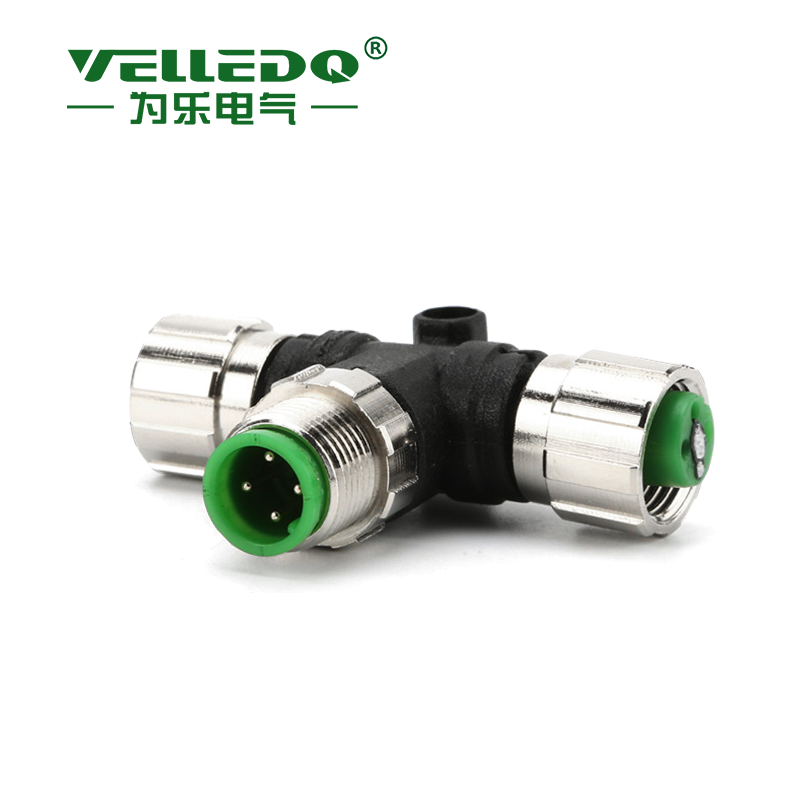 为乐电气VELLEDQ M12T型现场安装连接器一分二 5转4 4转4