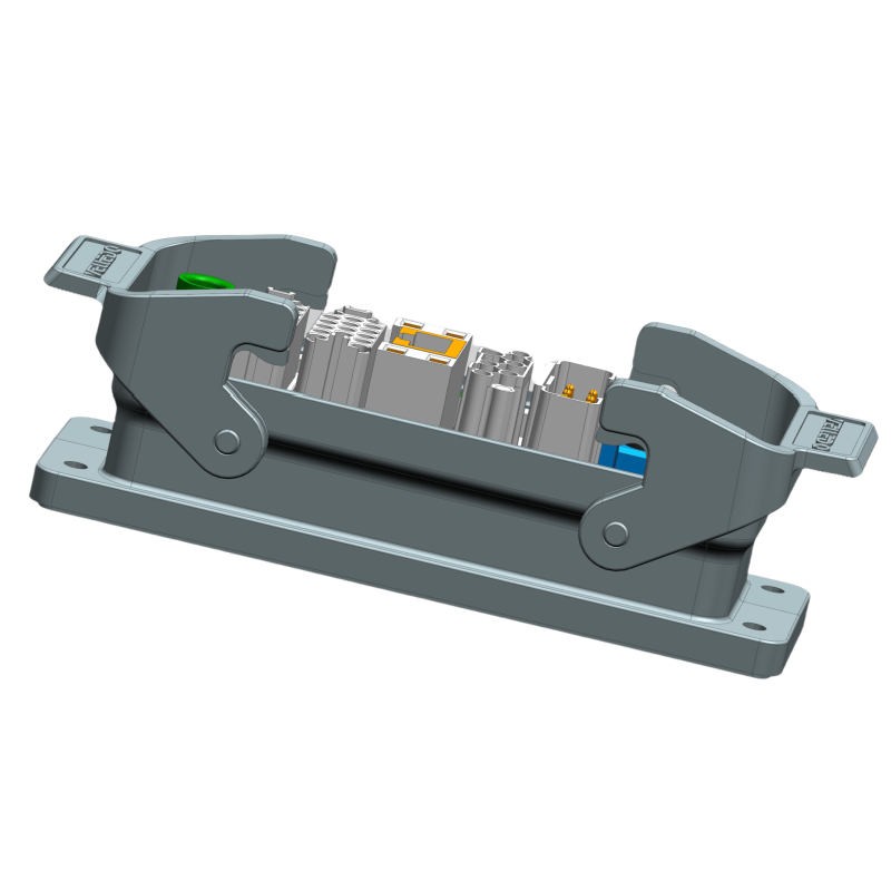 为乐电气VELLEDQ模块化气电网一体重载连接器插头H2416106B-NUA3 - 图片 4