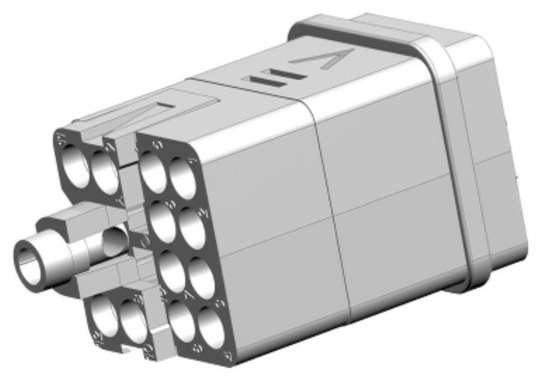 为乐VELLEDQ重载连接器公母HQ-001234578.1-MF/0-MFC螺钉冷压连接 - 图片 3